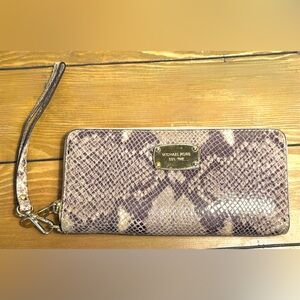 Michael Kors Tan Snake Print Wallet